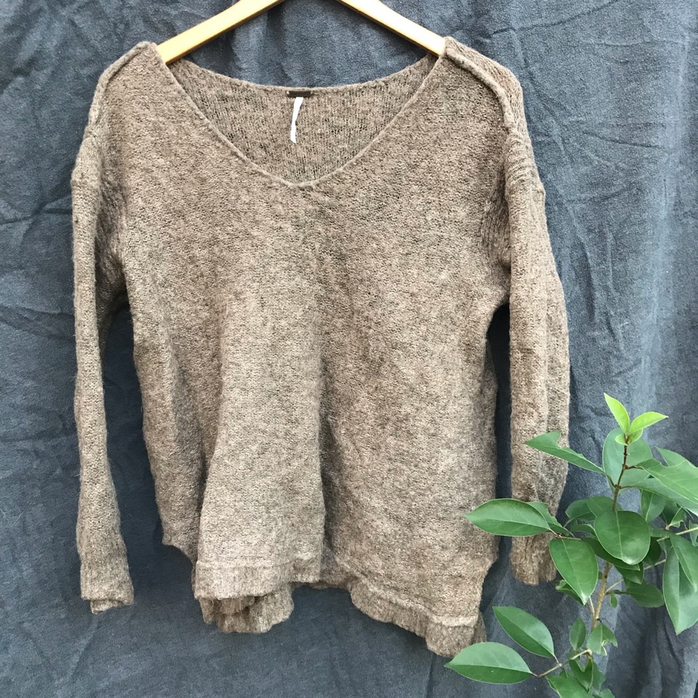 SOLD Over-Sized Free People Green Slouchy Sweater